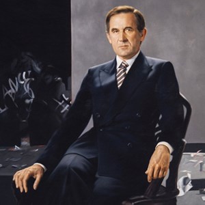 Retrato oficial de António Ramalho Eanes, presidente entre 1976 e 1986, patente na galeria de retratos oficiais.