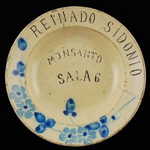 «Reinado Sidonio Monsanto Sala 6». Prato de faiança.