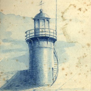 Aguarela representando o Forte de S. Sebastião.