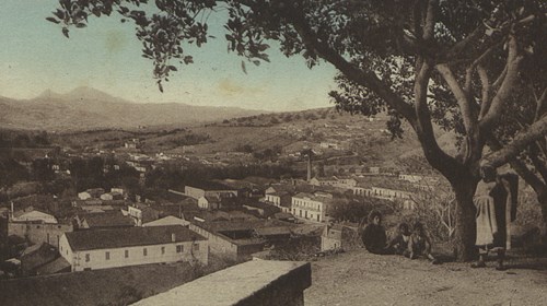 Postal de Manuel Teixeira Gomes para a filha Ana Rosa, com votos de boas festas (frente).