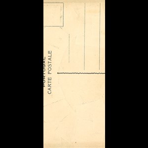 Verso do bilhete-postal comemorativo da primeira edição de selos da República.