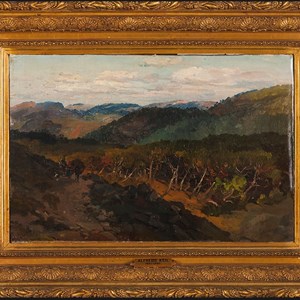 «Paisagem com figuras», óleo sobre tela de Alfredo Keil, adquirido pelo MPR.