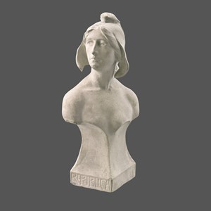 Busto da República, em gesso, da autoria de João da Silva (1880-1960), da coleção do Museu da Presidência da República. Terá sido um estudo para uma versão monumental que esteve na Câmara dos Deputados, atual Sala das Sessões da Assembleia da República.