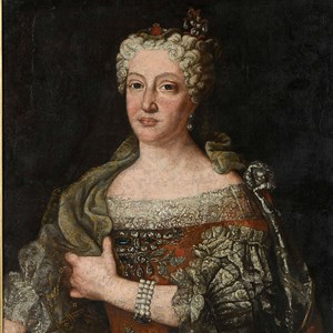 Retrato a óleo de D. Maria Ana de Áustria adquirido recentemente pelo Museu da Presidência da República.