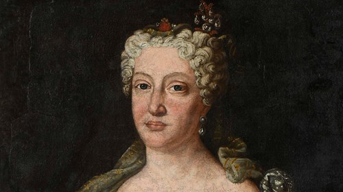 Retrato a óleo de D. Maria Ana de Áustria adquirido recentemente pelo Museu da Presidência da República.