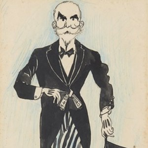 Caricatura de Bernardino Machado.