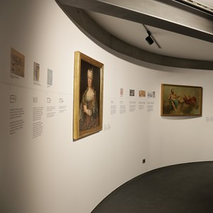 Cronologia existente no núcleo dedicado ao Palácio de Belém, residência oficial do Presidente da República.