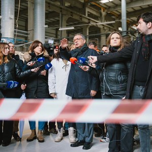António José Seguro, candidato à Presidência da República, em visita a Proença-a-Nova, depois da passagem da tempestade Kristin.